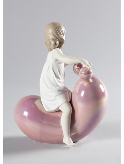 My Seesaw Balloon Girl Figurine. Pink
