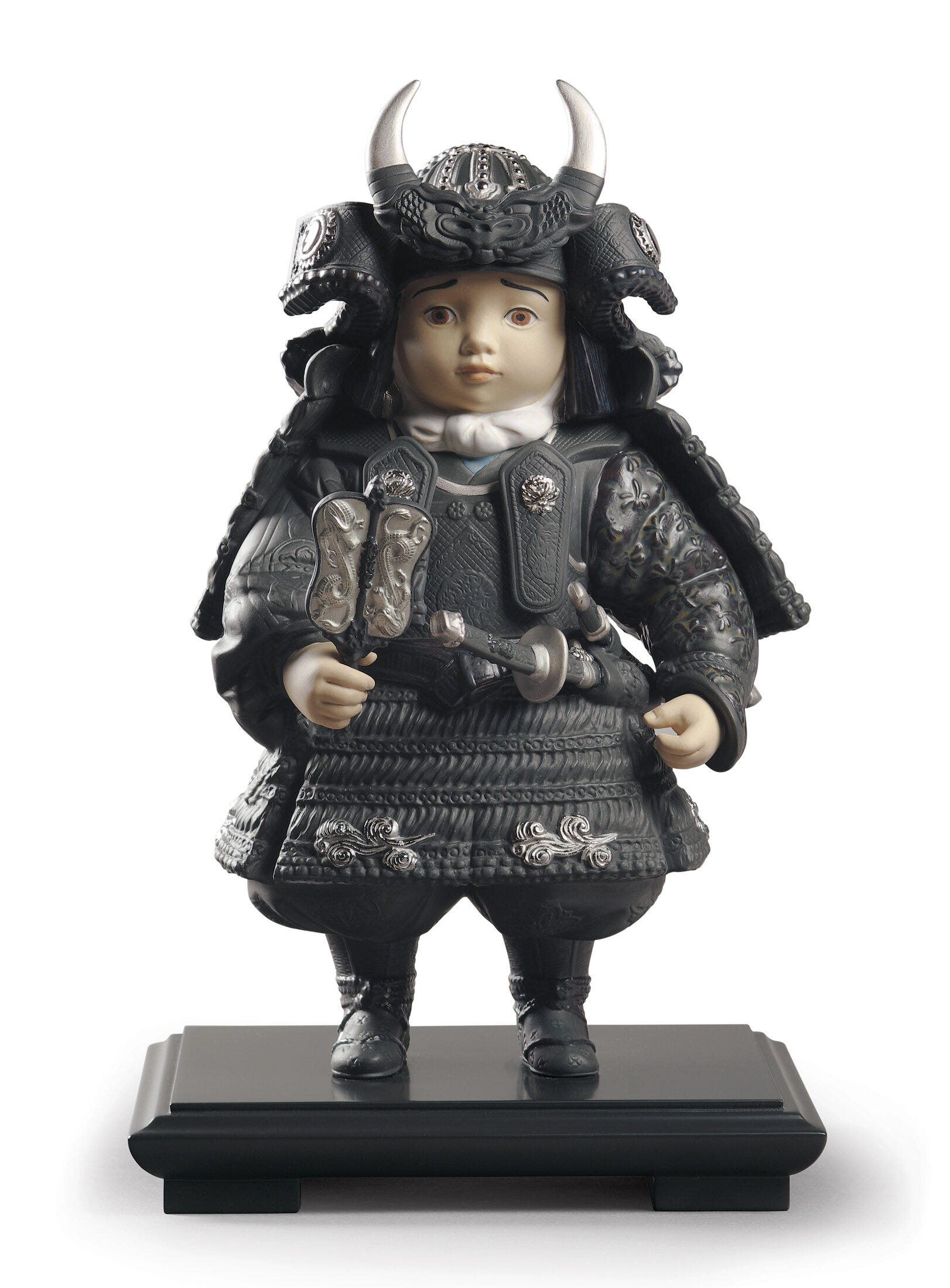 Figurina di ragazzo guerriero. Lustro d'argento. Edizione limitata