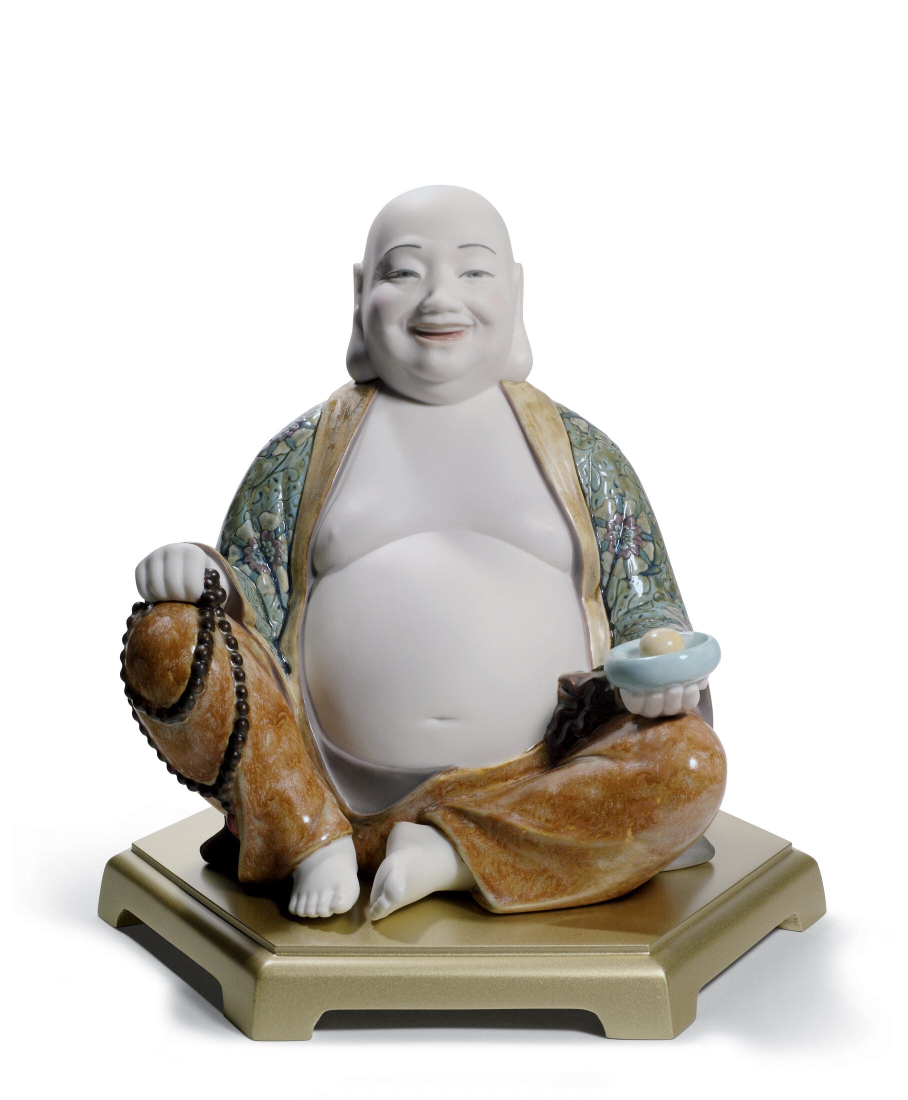 Define sing Guarantee Happy Buddha Figurine - Lladro-USA