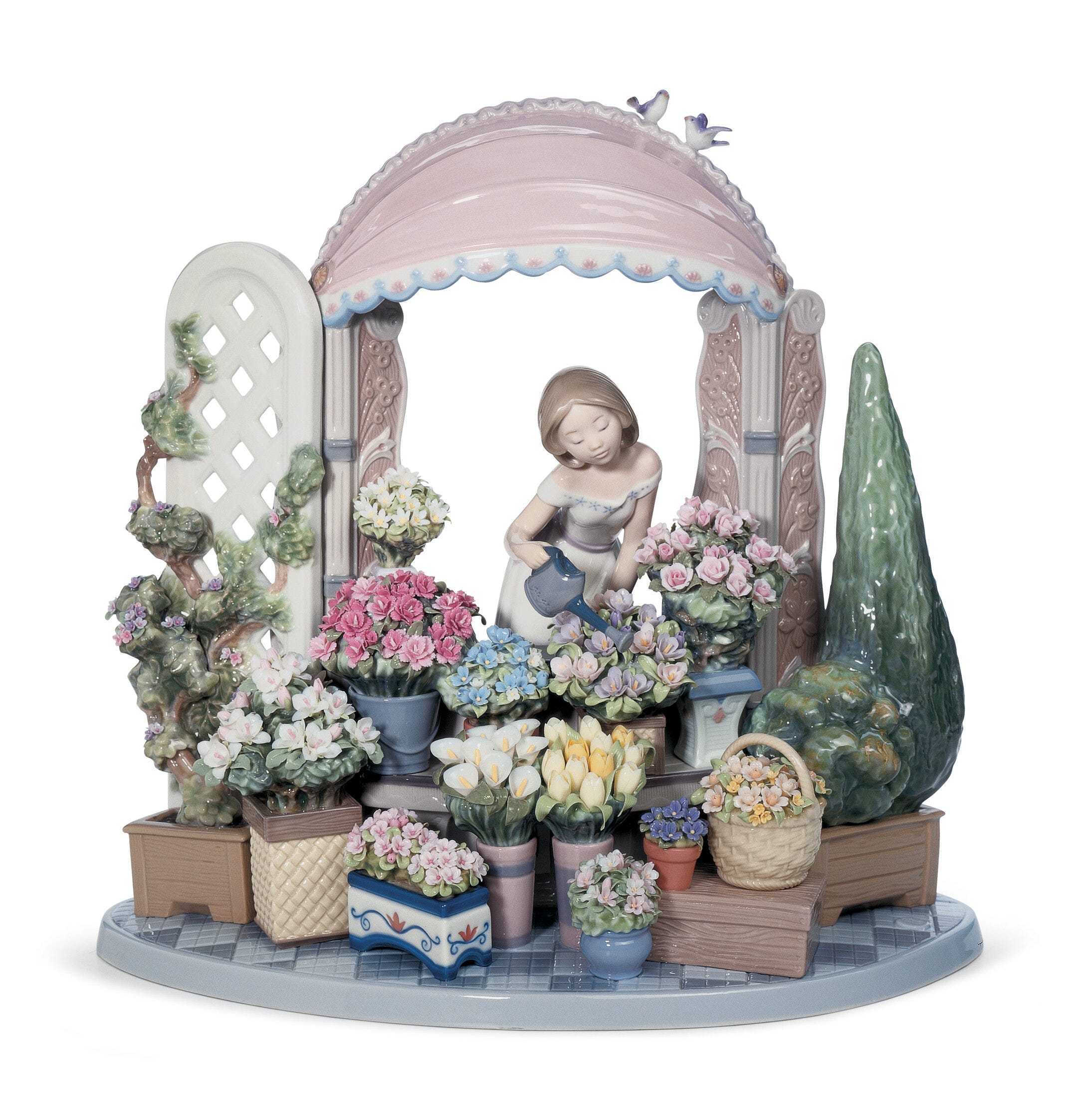 Scultura di donna di sentimenti romantici