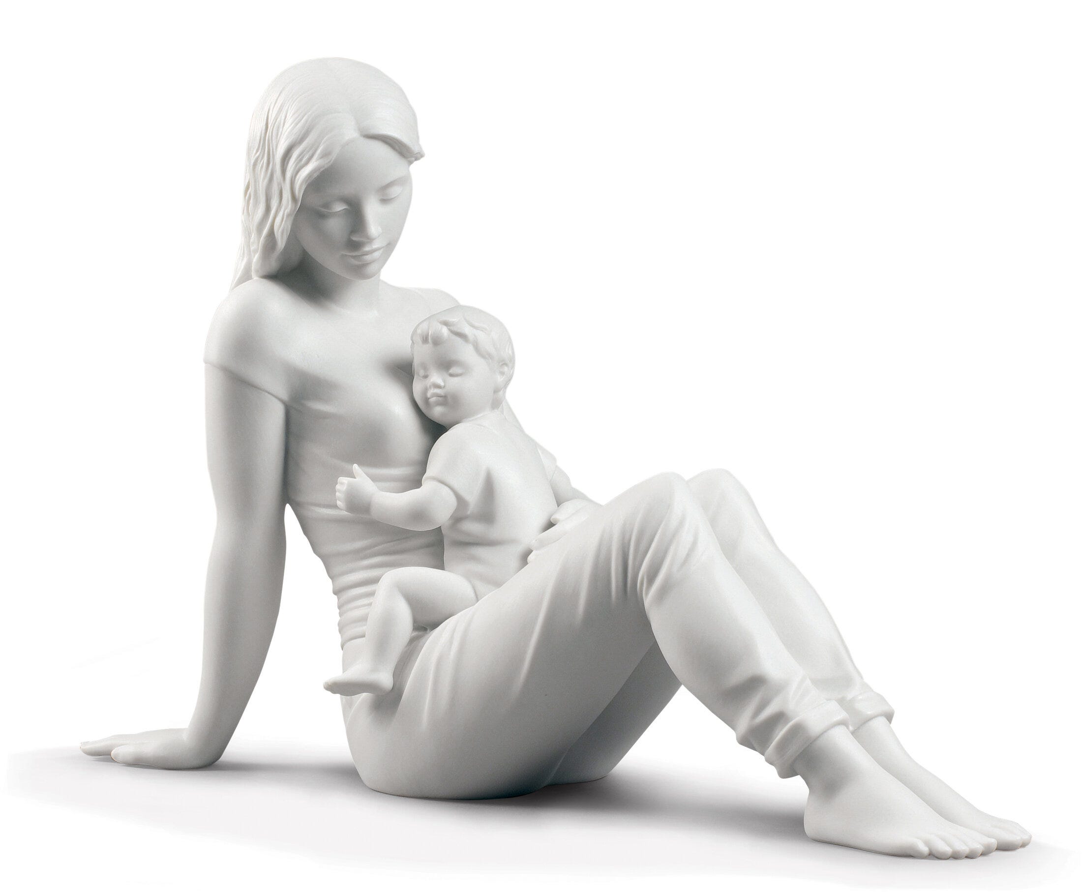Figurina dell'amore di una madre. Bianco opaco