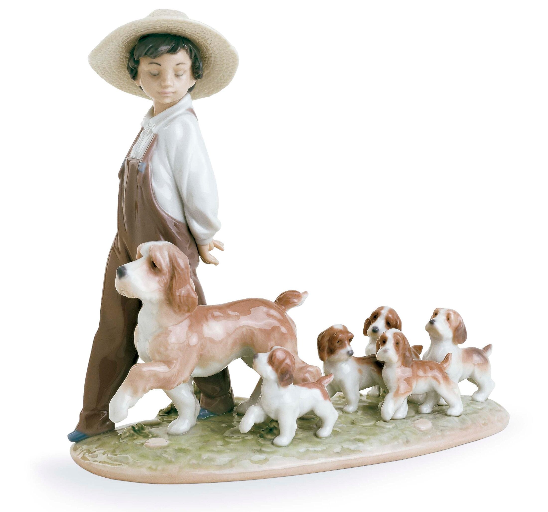 My Little Explorers Boy with Dogs Figurine