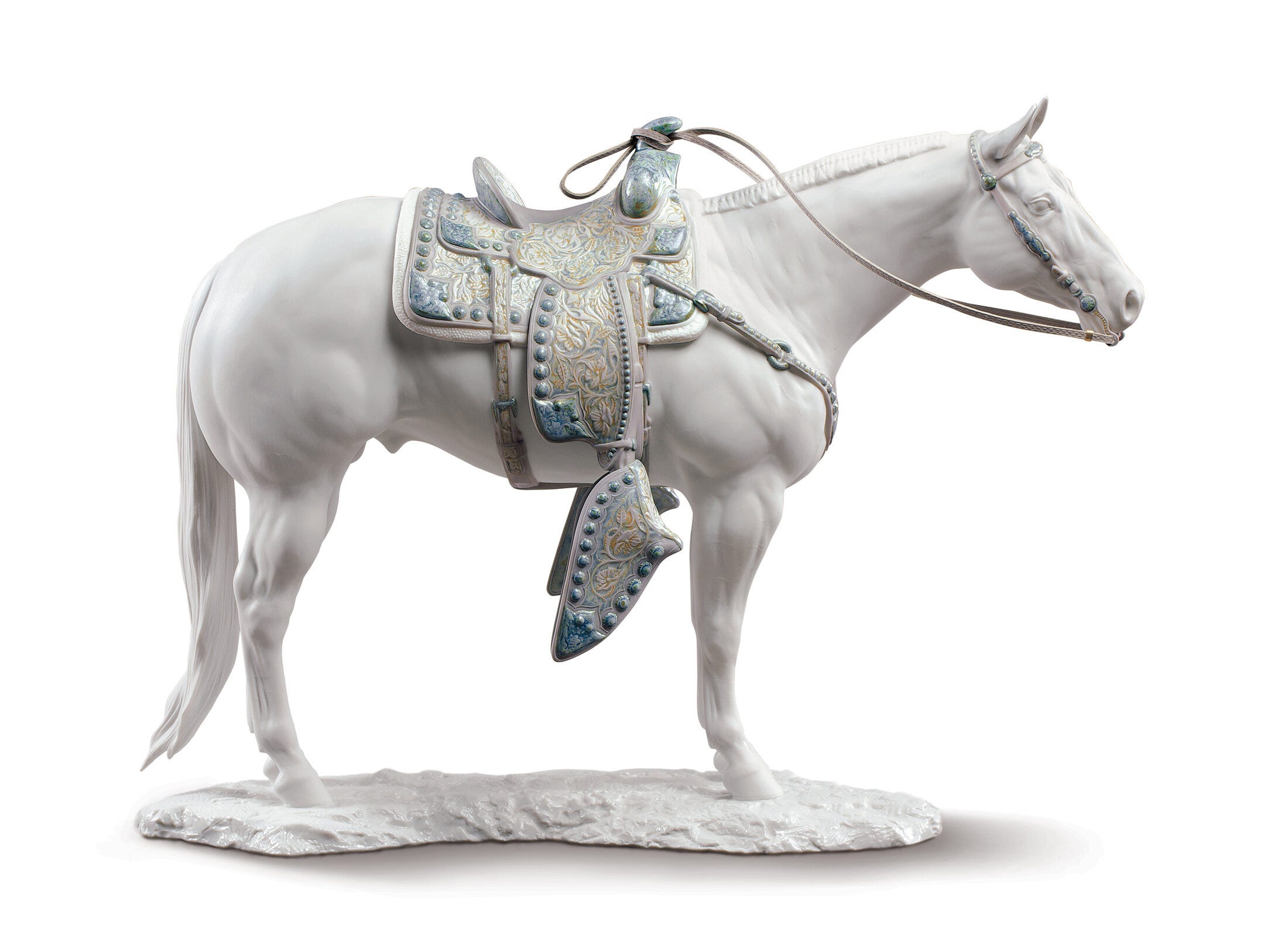 White Quarter Horse Sculpture