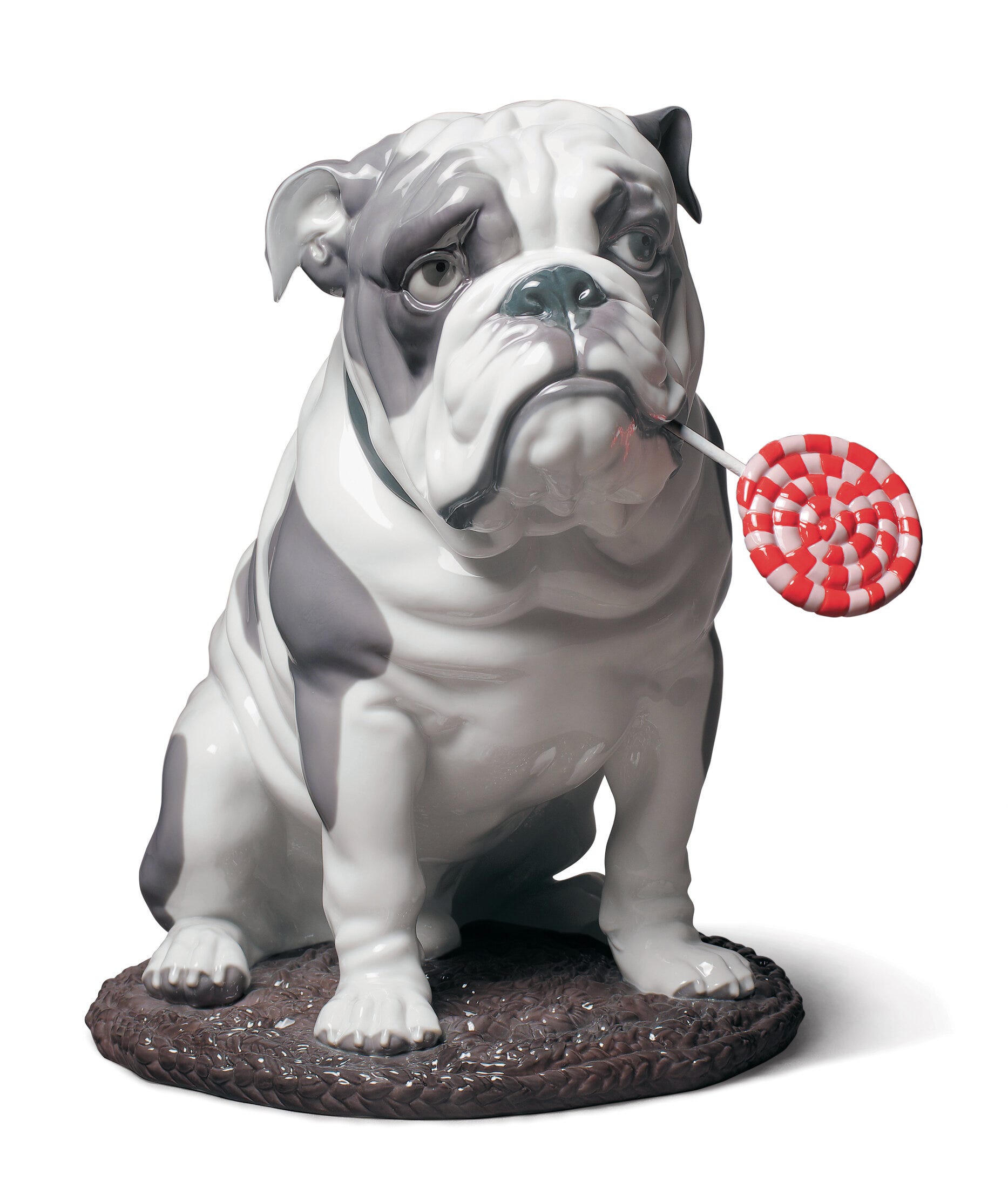 bulldog lollipop gift pet animal ceramic dog art tile 