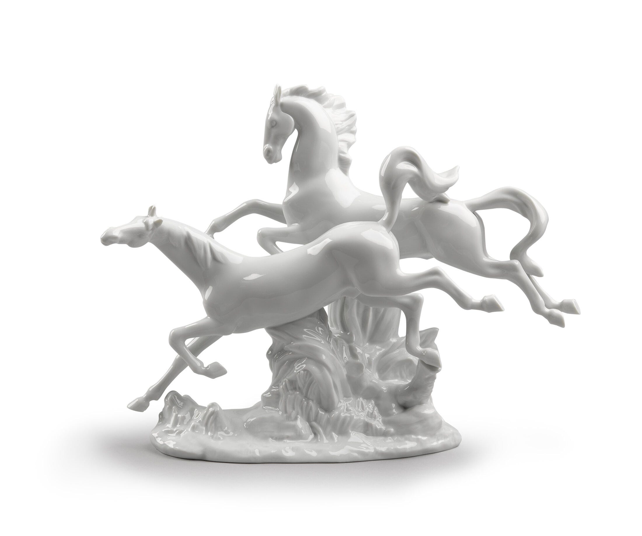 Figurina di cavalli al galoppo