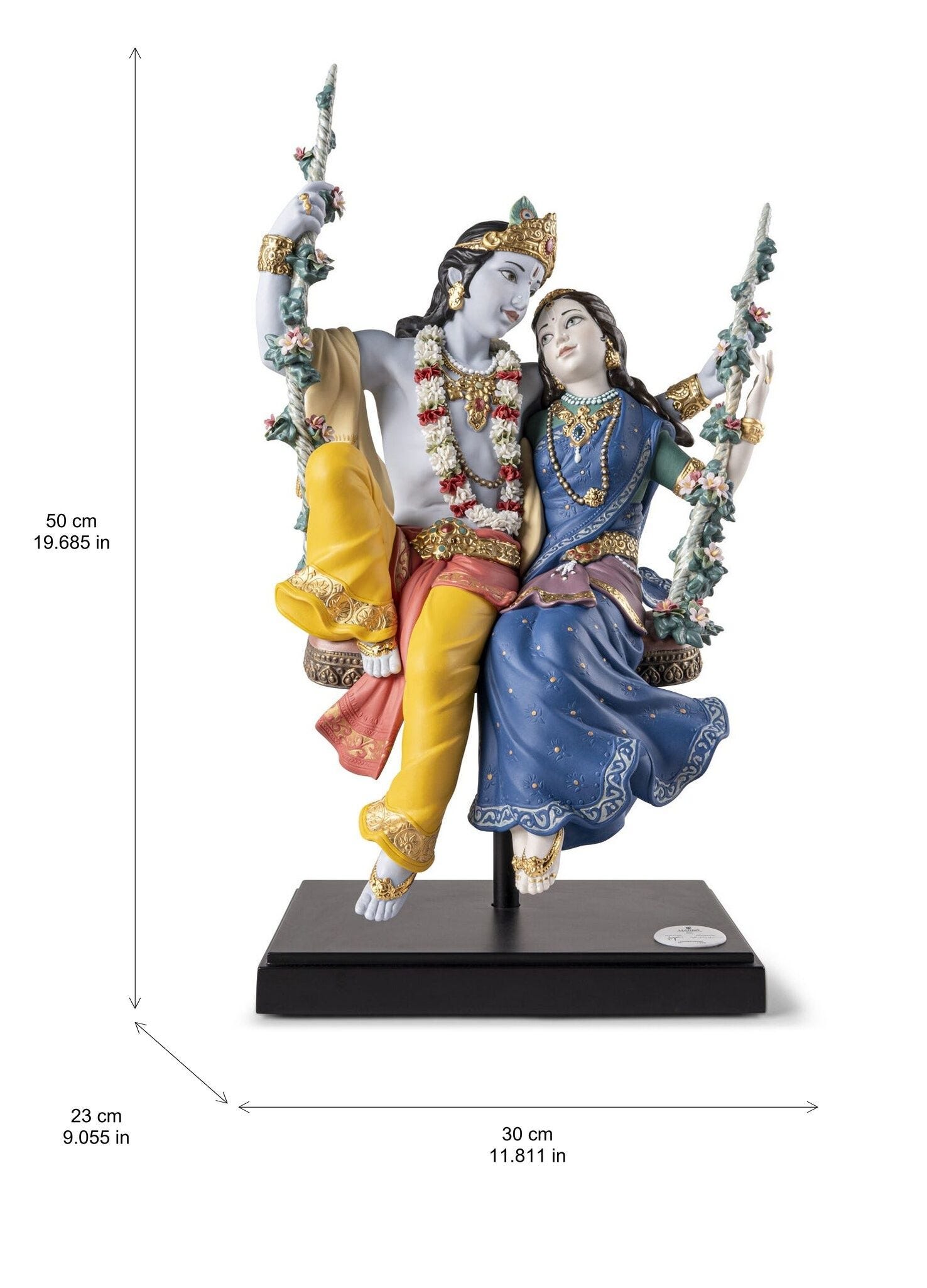 Radha Krishna on a Swing Sculpture. Limited Edition | リヤドロ公式
