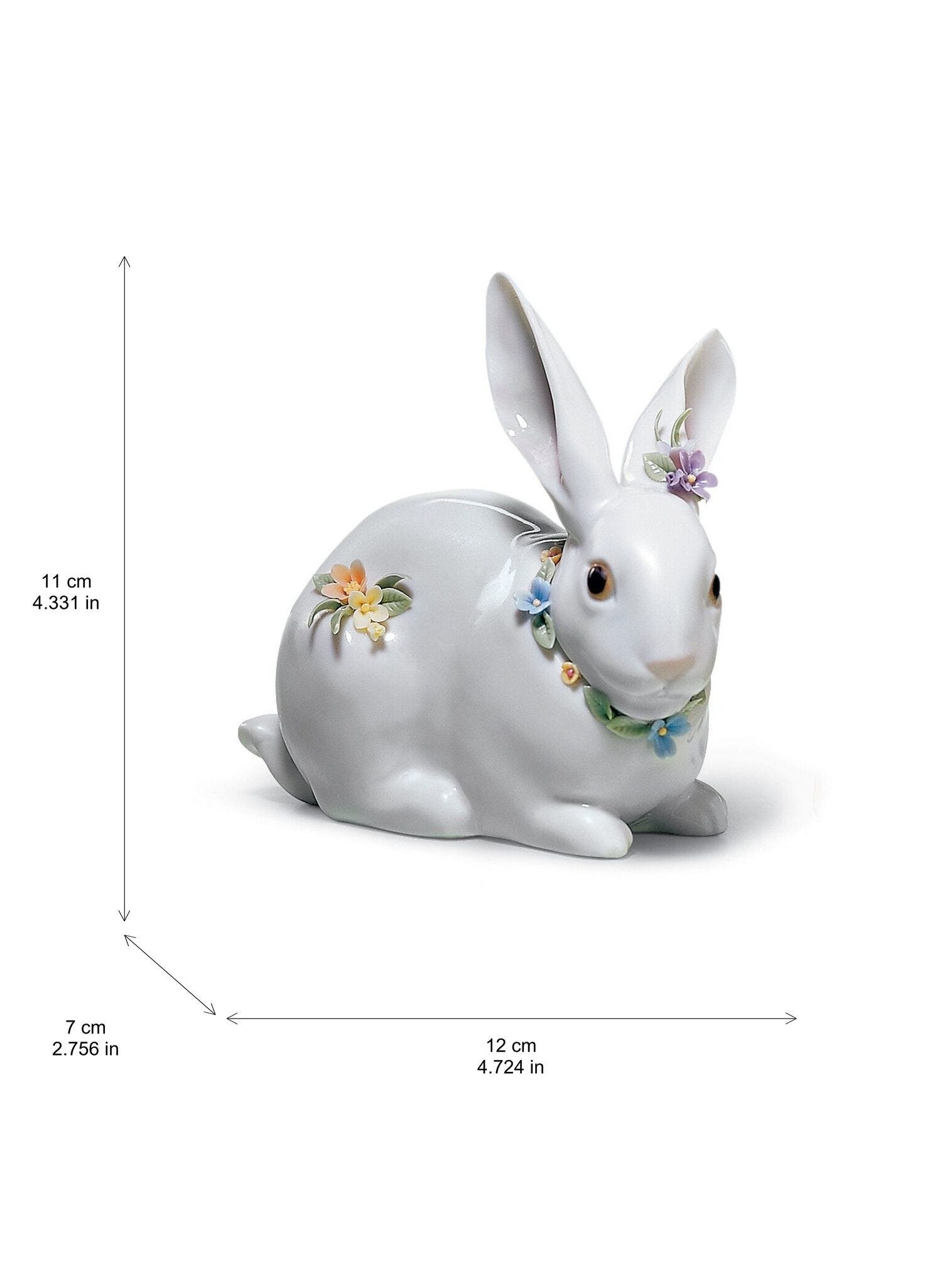 LLADRO リヤドロ 白うさぎ 花飾りの白うさぎ II | リヤドロ公式オンライン