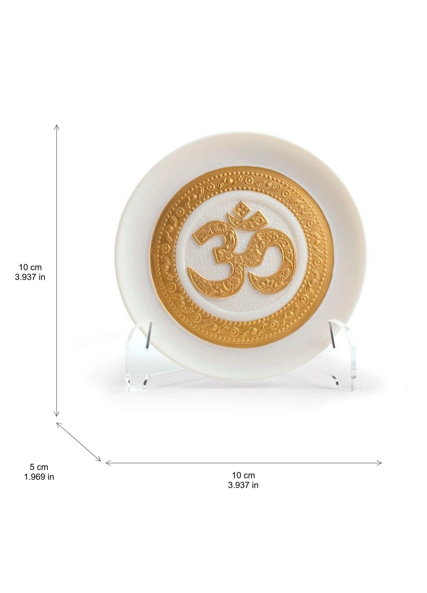 Om Decorative Plate. Golden Lustre | Lladró® USA