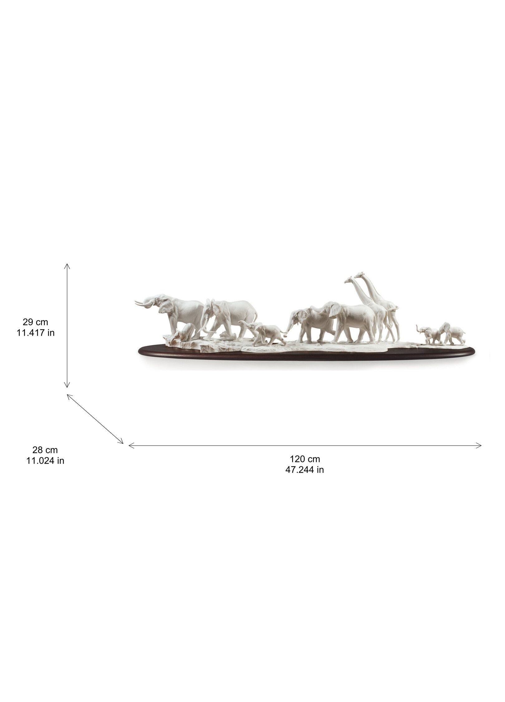 African Savannah Wild Animals Sculpture. White | Lladró® USA
