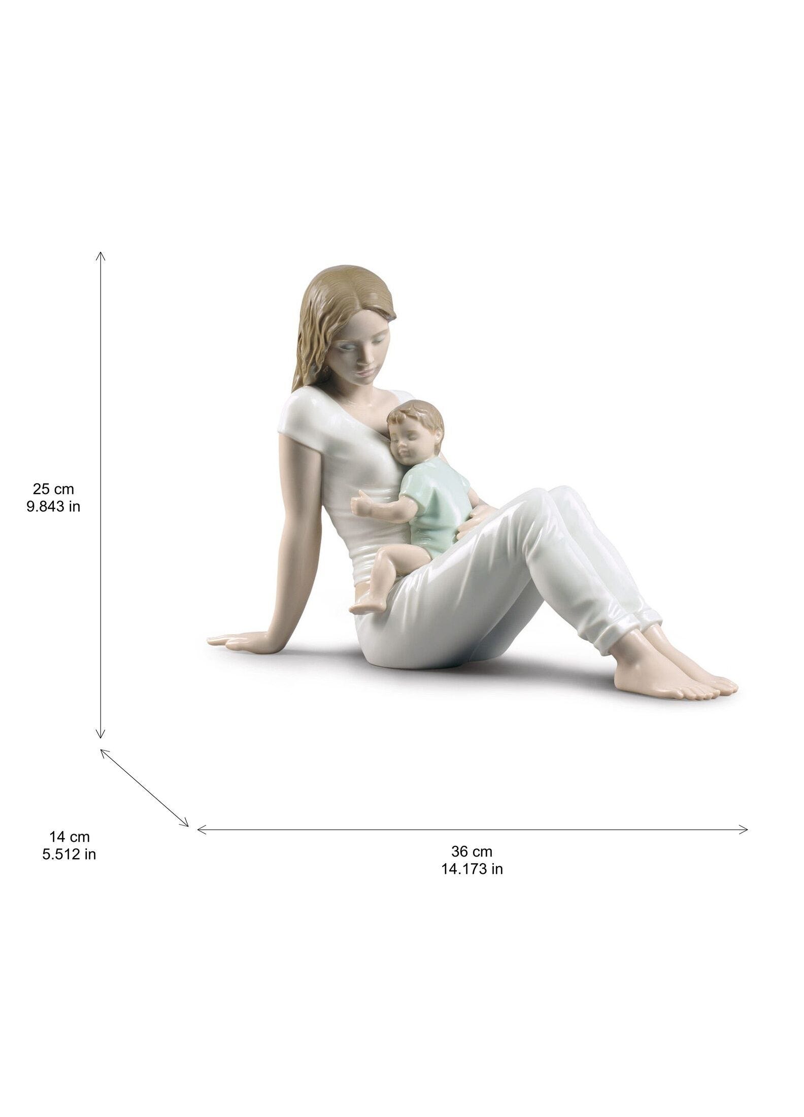 LLADRO　母親と子供の陶器の置物 A mother's love Figurine | Lladró® USA
