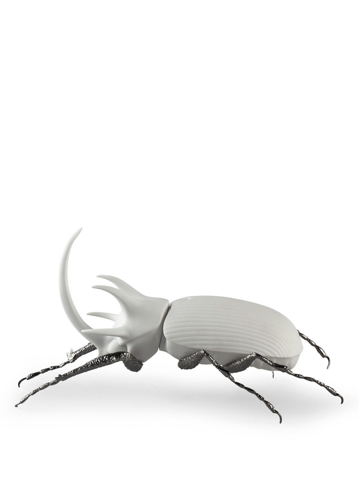 Rhinoceros Beetle Figurine. Matte White | Lladró® USA