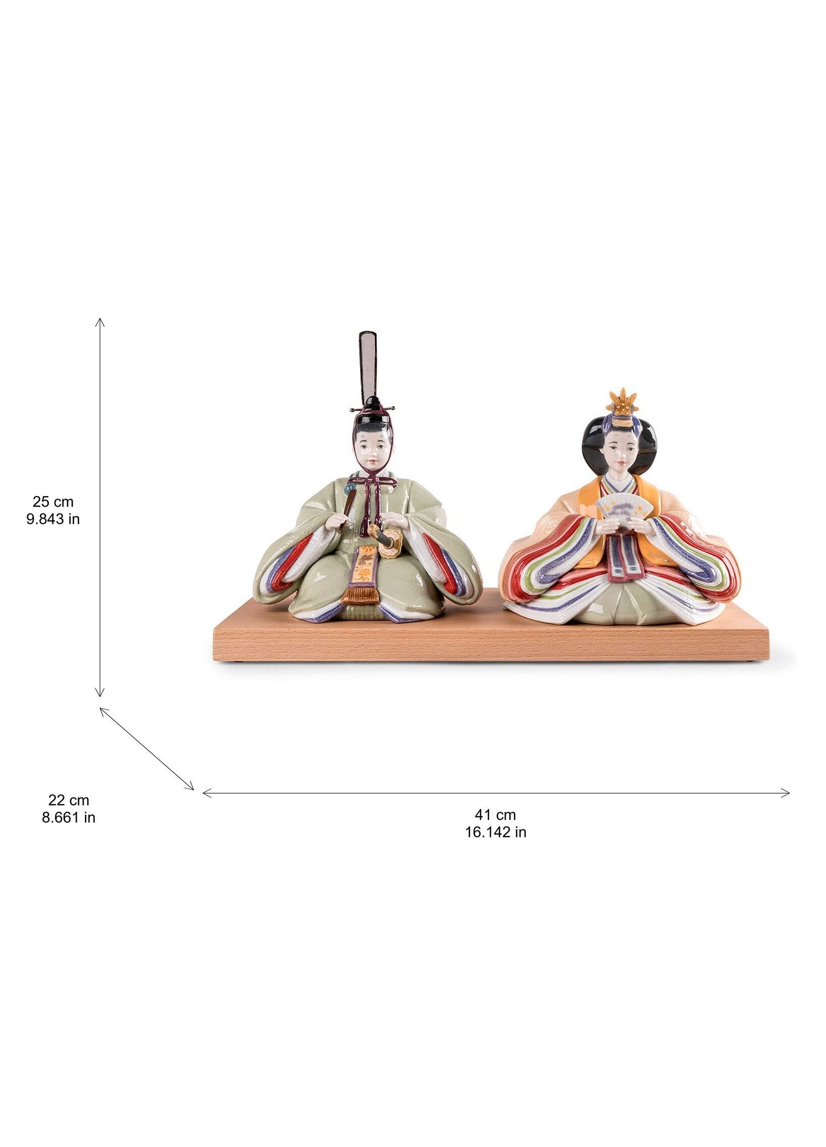 Hina Dolls Sculpture. Green-yellow. Limited Edition | リヤドロ公式