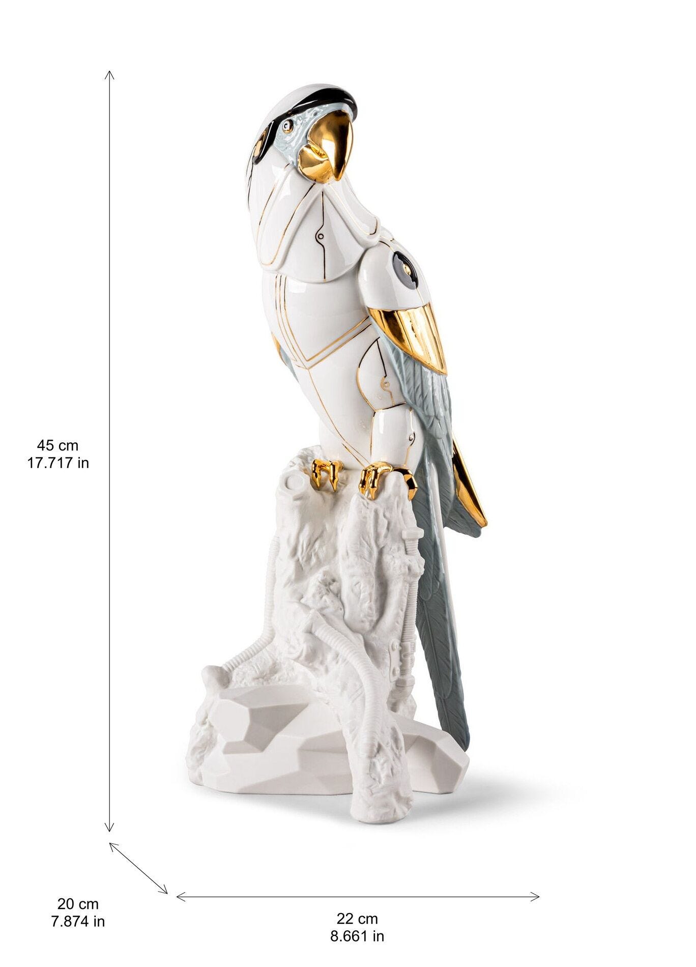 Macaw bird Cyborg Sculpture | Lladró® USA