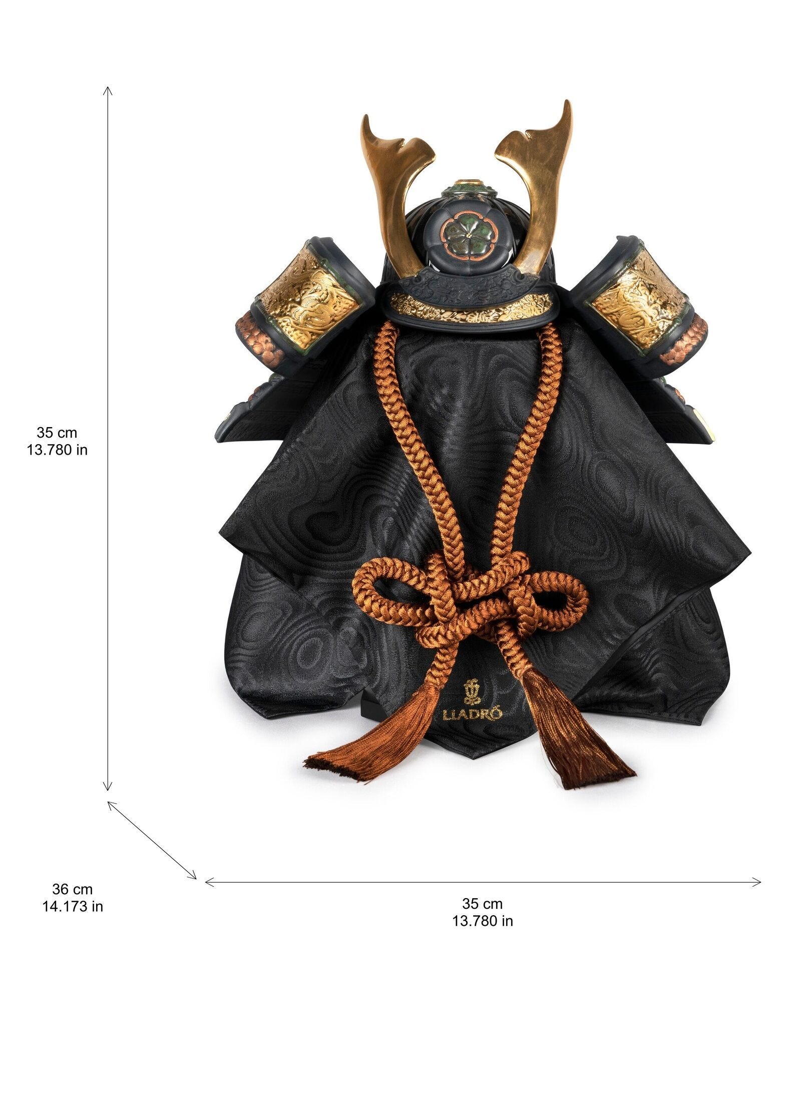 次郎　リヤドロ LLADRO バックボードと飾り台セット　屏風　ブラウン系 兜(Orange) | リヤドロ公式オンライン