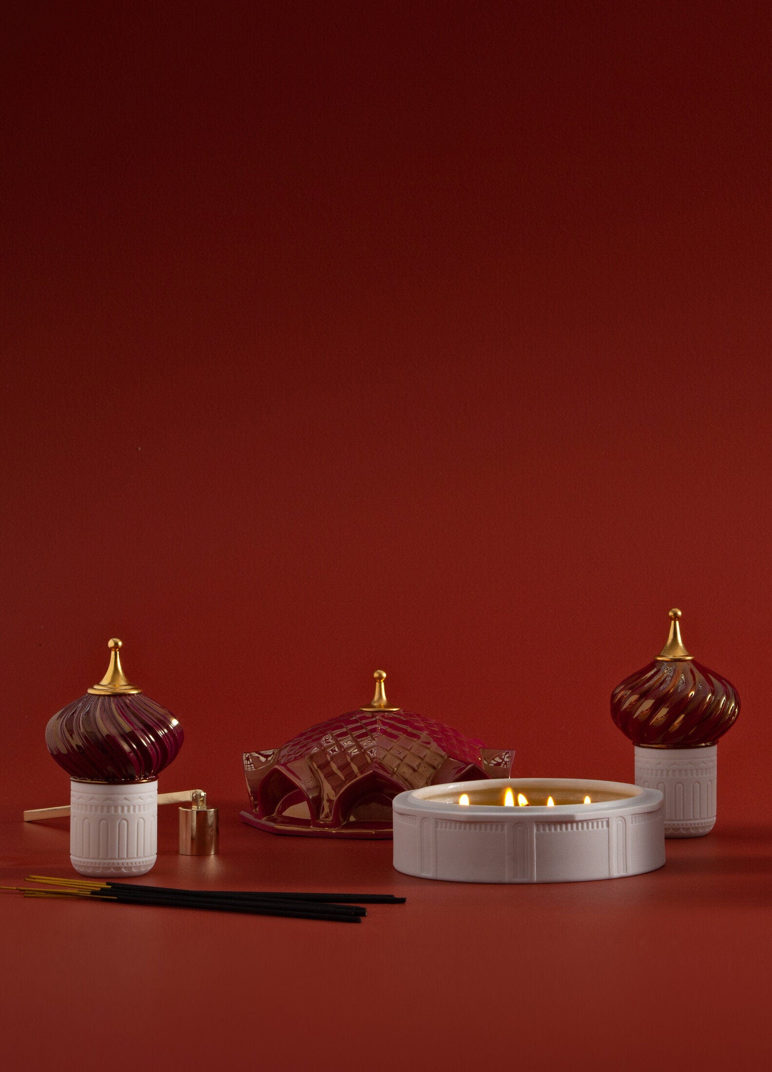 Scheherazade's Quarters Candle 1001 Lights (peony). Night
