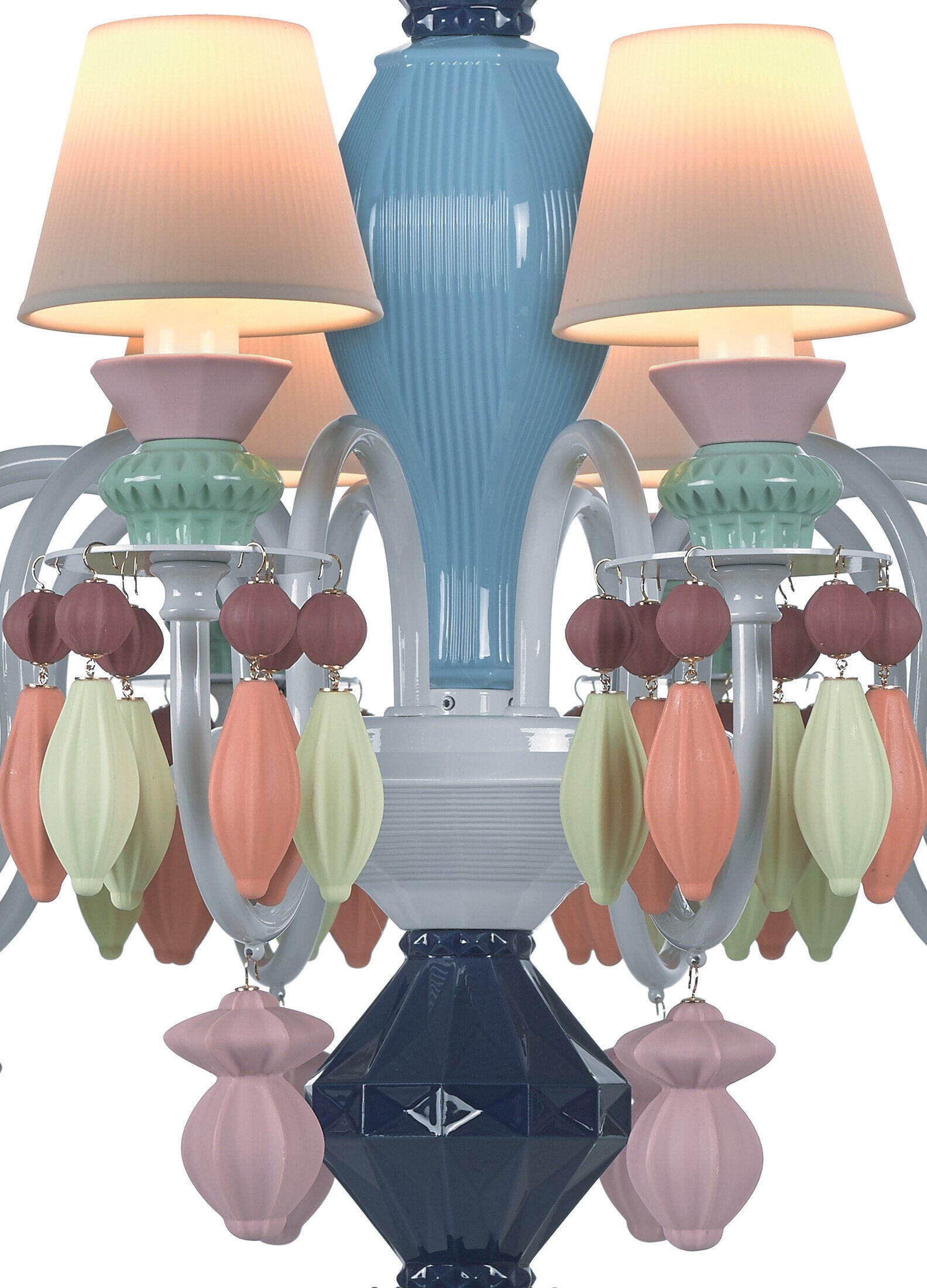 Belle de Nuit 12 Lights Chandelier. Multicolor (US) - Lladro-USA