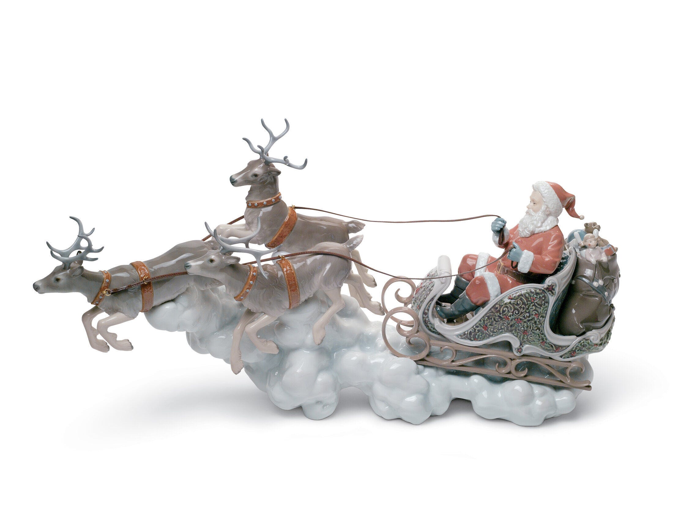 Santa's Midnight Ride Sleigh Figurine. Limited Edition Santa's Midnight Ride Sleigh Figurine. Limited Edition