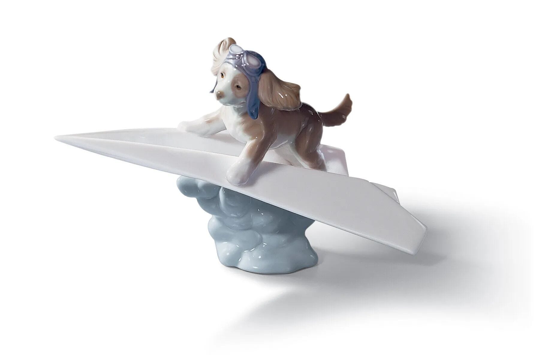 リヤドロ　紙船と犬 Puppy's Paper Boat and Plane Set | Lladró® USA