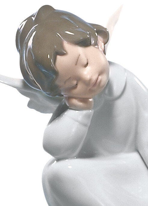 リヤドロ　LLADRO 天使の考え事　なんとかなるよ