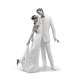 美品リヤドロ LLADRO HAPPY WEDDING 記念日 お祝い 結婚式 Happy Anniversary (Re-Deco/Silver) | リヤドロ公式オンライン