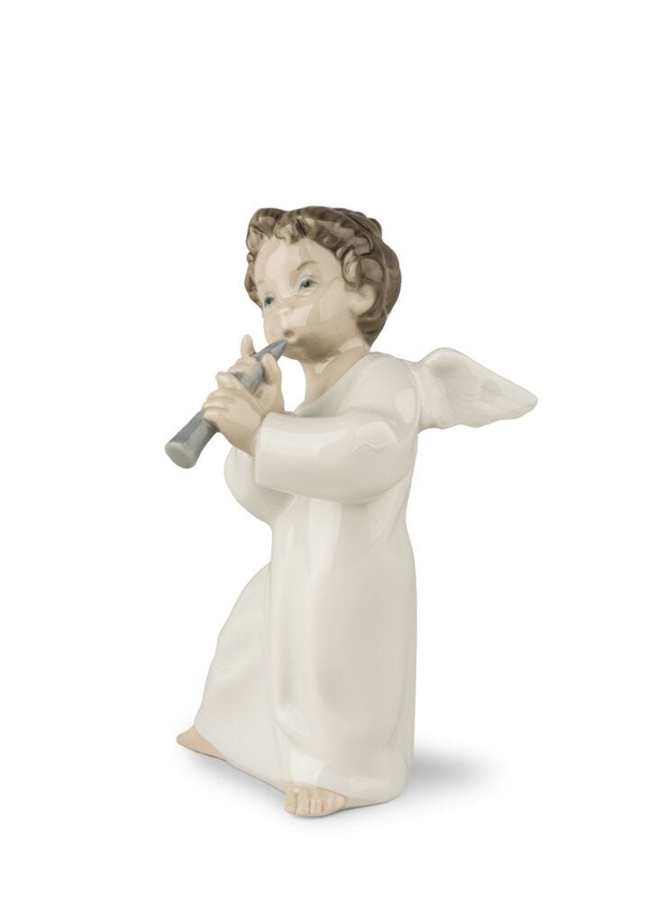 Angel with Flute Figurine in Lladró