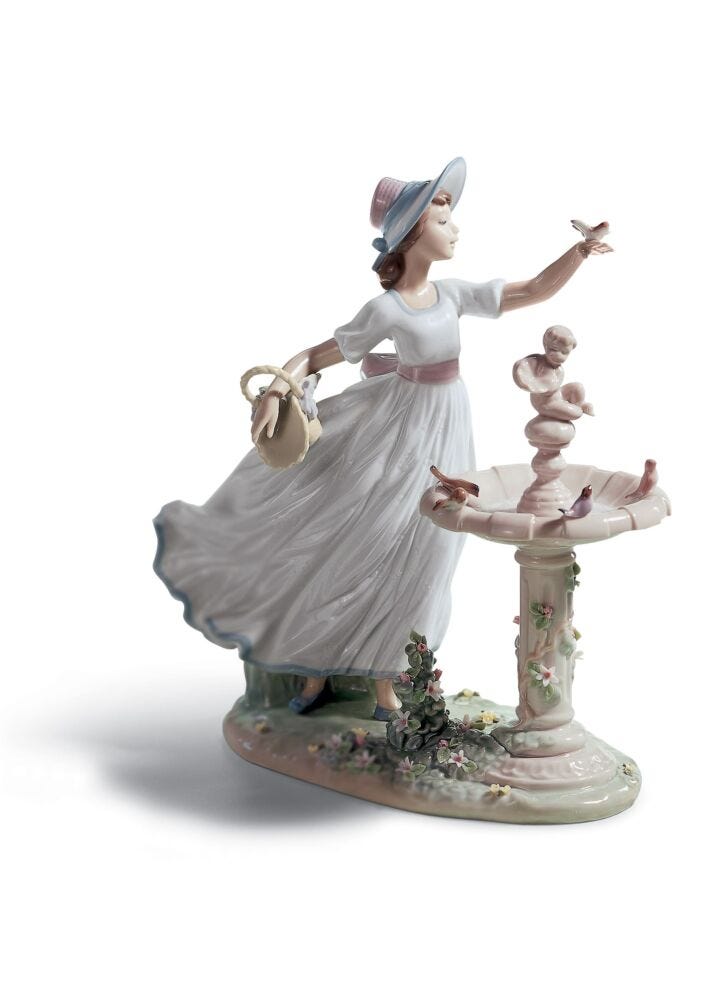Spring Joy Girl Figurine in Lladró