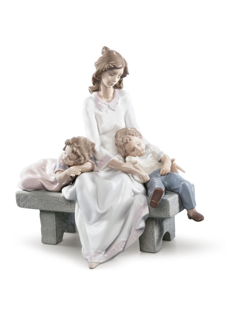An Afternoon Nap Mother Figurine in Lladró