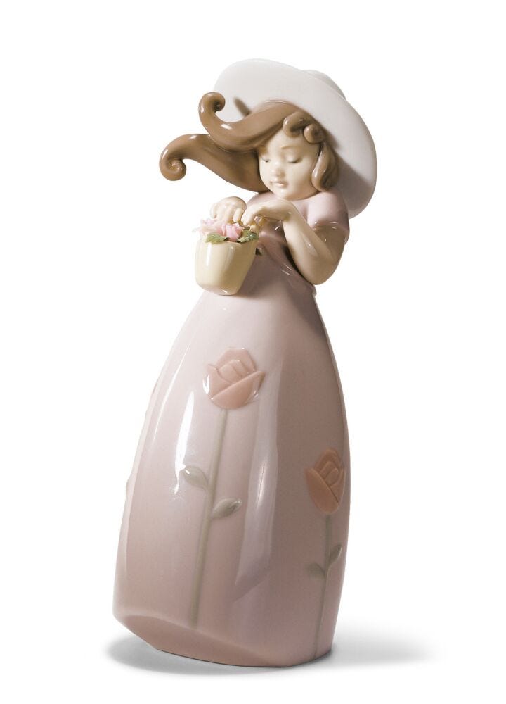 Little Rose Girl Figurine in Lladró