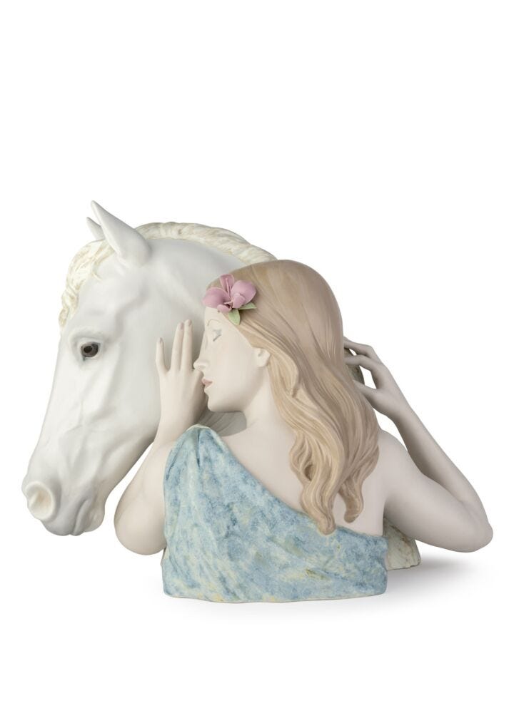 A True Friend Woman Figurine. Limited Edition in Lladró