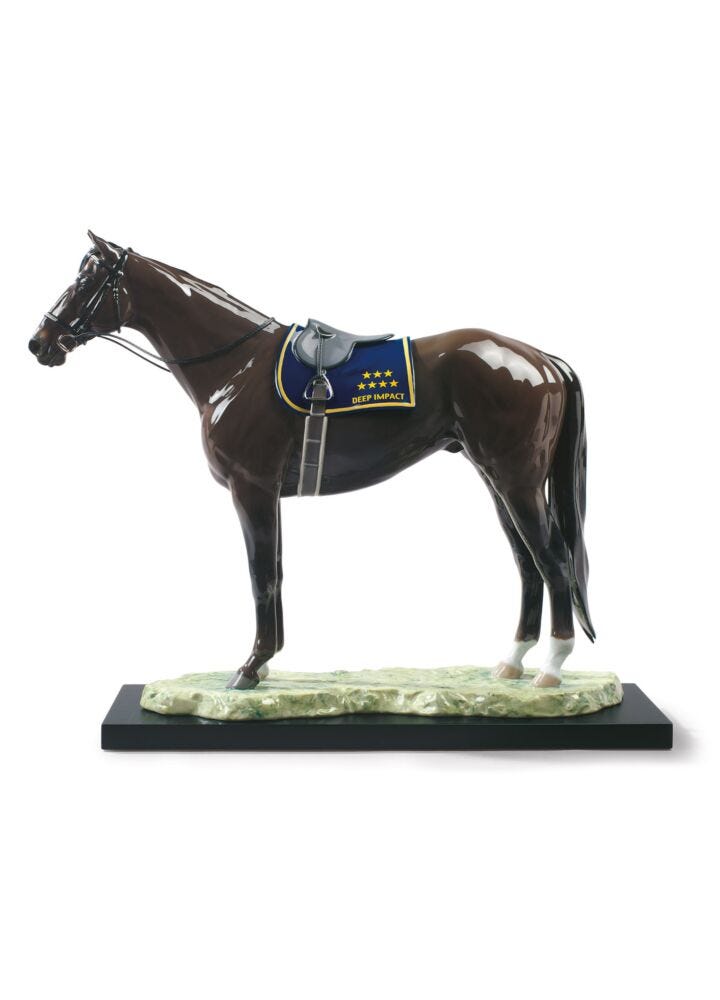 Deep Impact Horse Sculpture. Limited Edition Gloss in Lladró