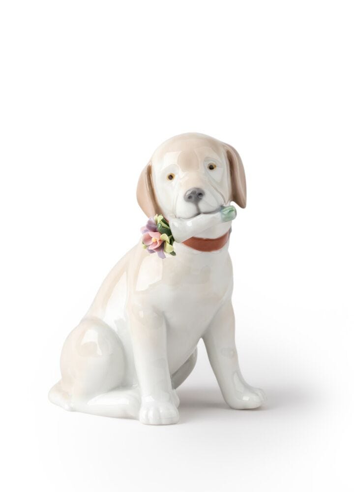 Figurina Cane Questi fiori sono per te in Lladró