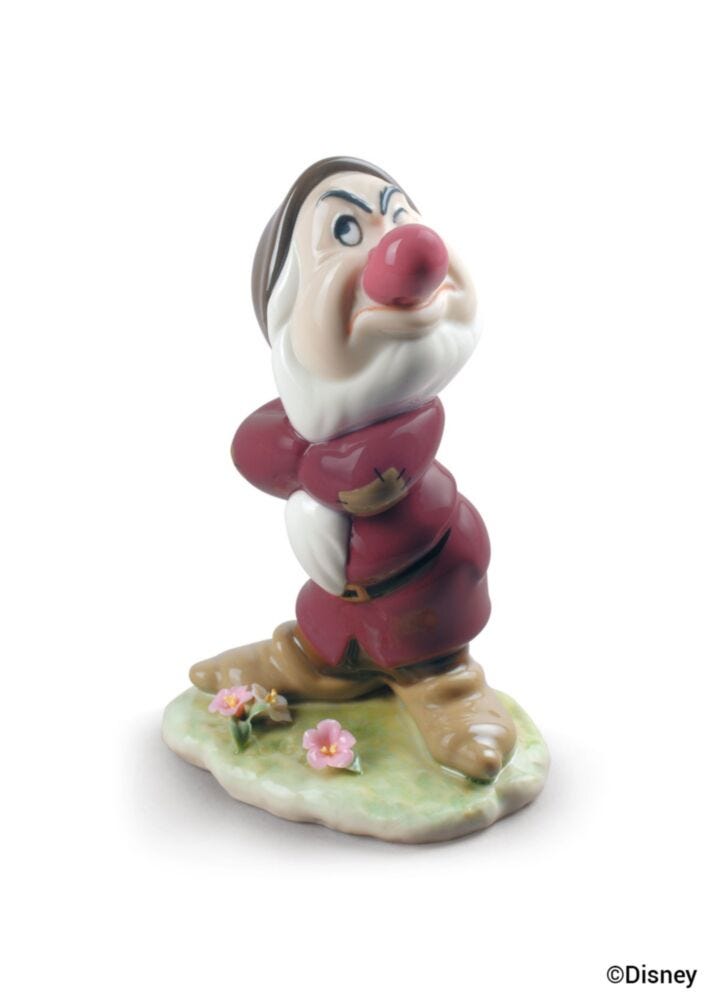 Grumpy Snow White Dwarf Figurine in Lladró