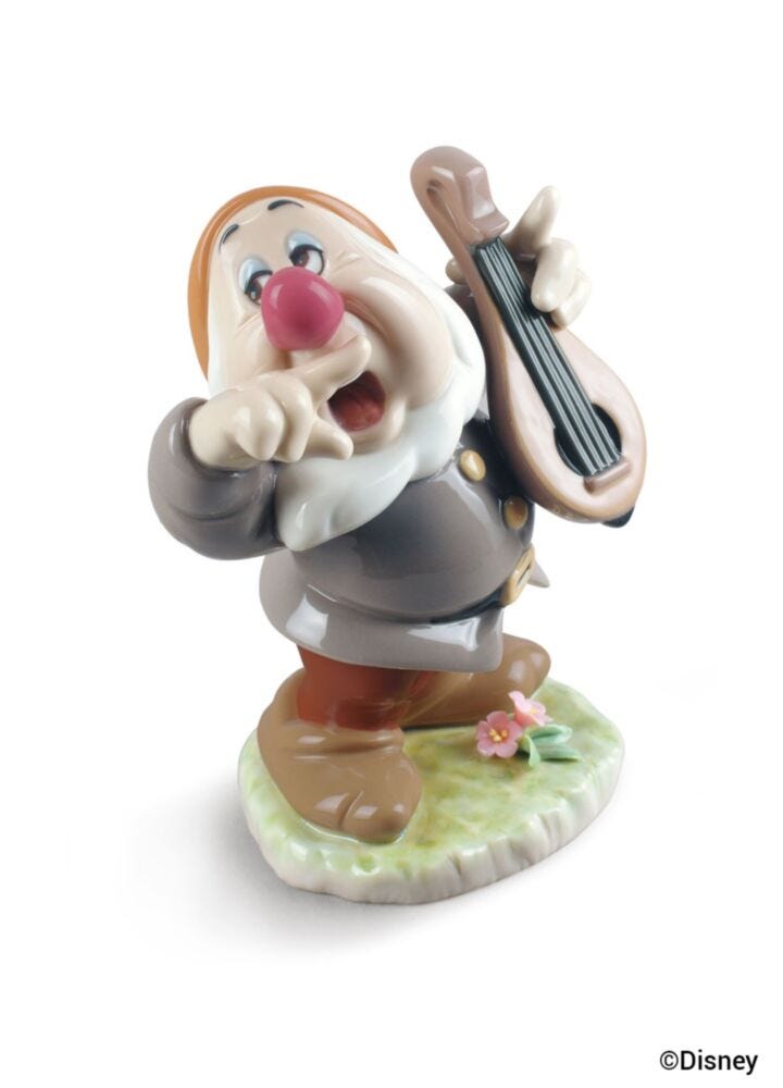 Sneezy Snow White Dwarf Figurine in Lladró