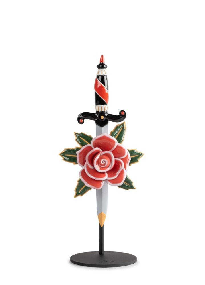 Dagger and Rose Figurine in Lladró