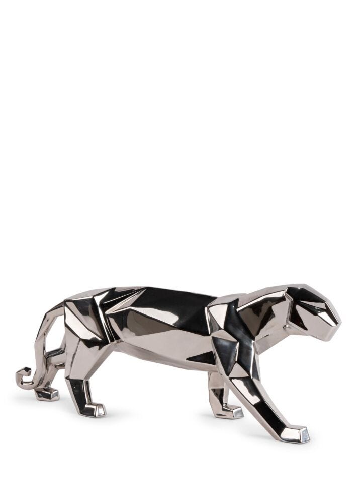 Panther (silver) Sculpture in Lladró