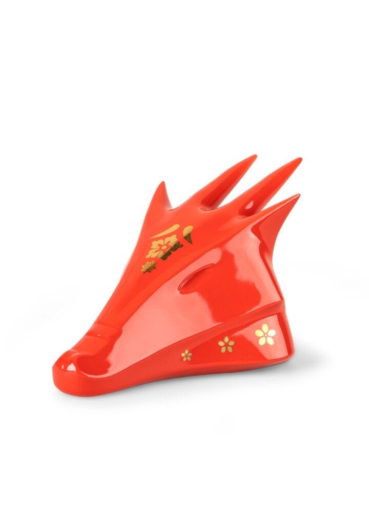 The Dragon Sculpture. Red - gold in Lladró