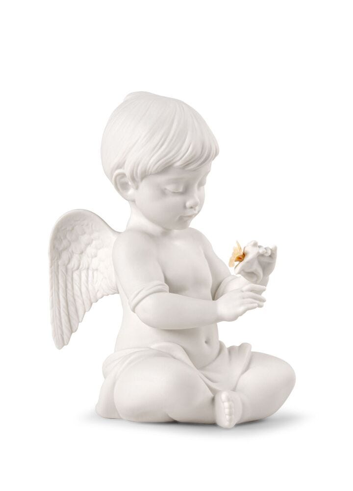 Angel with flower Sculpture in Lladró