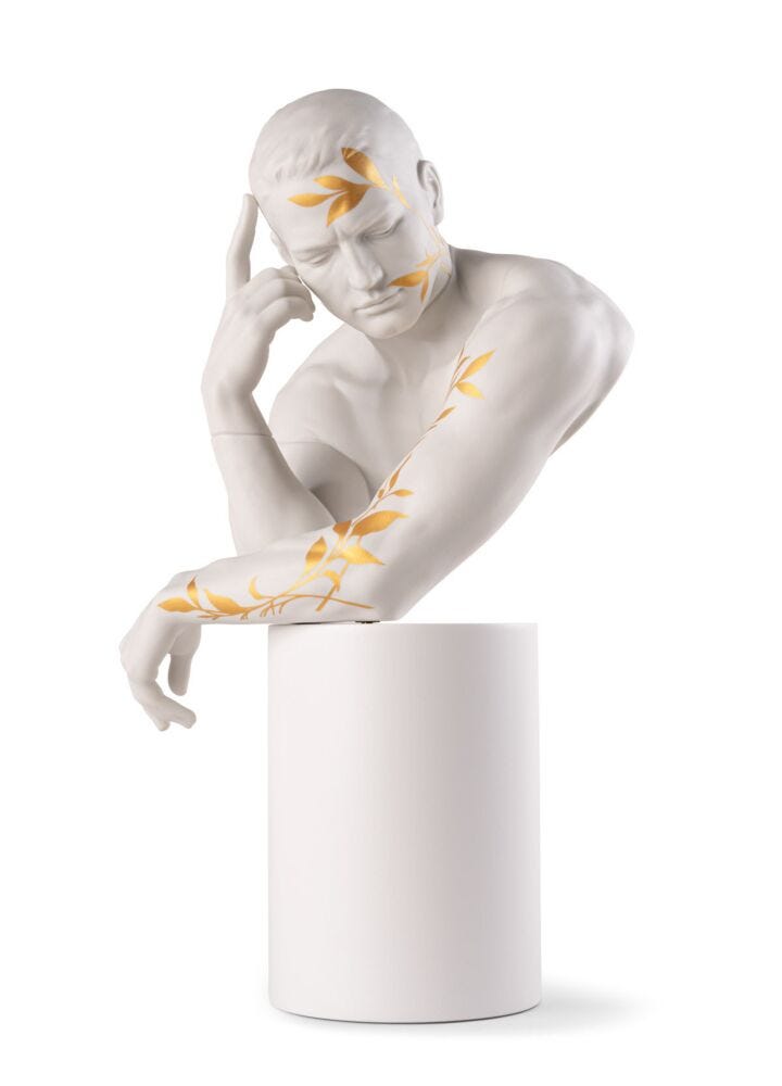 Reflections of Nature - Him Sculpture. White-gold in Lladró