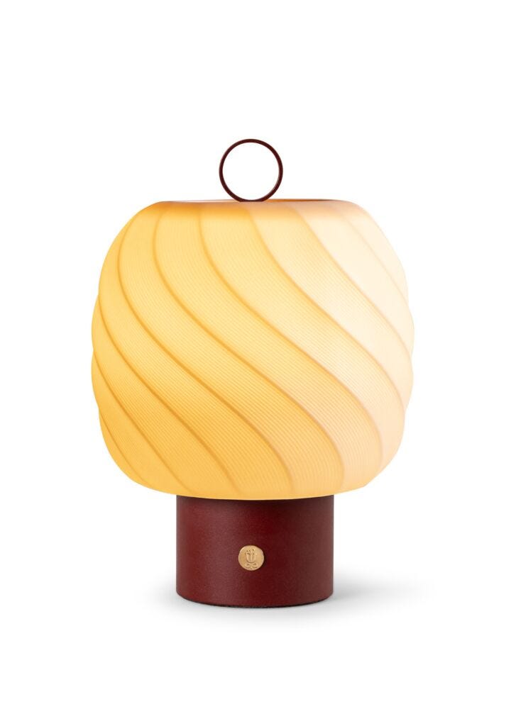 Ice Cream Portable Lamp. Burgundy in Lladró