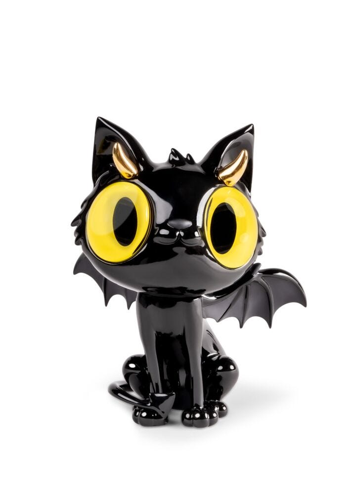 Little devil cat Sculpture. Limited Edition in Lladró