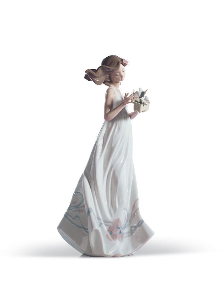 Butterfly Treasures Woman Figurine in Lladró