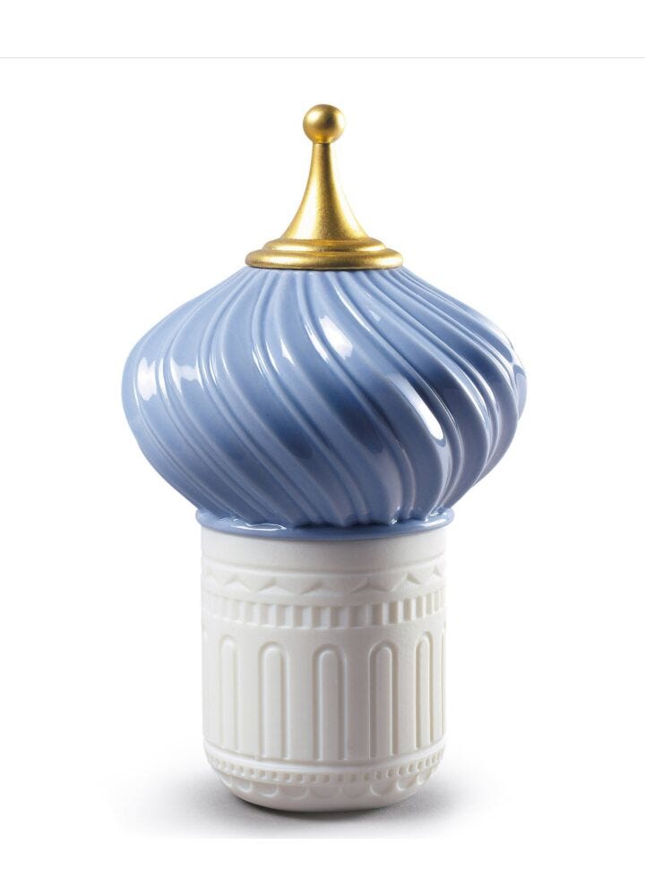 Mauve Spire Candle 1001 Lights. Unbreakable Spirit Scent in Lladró