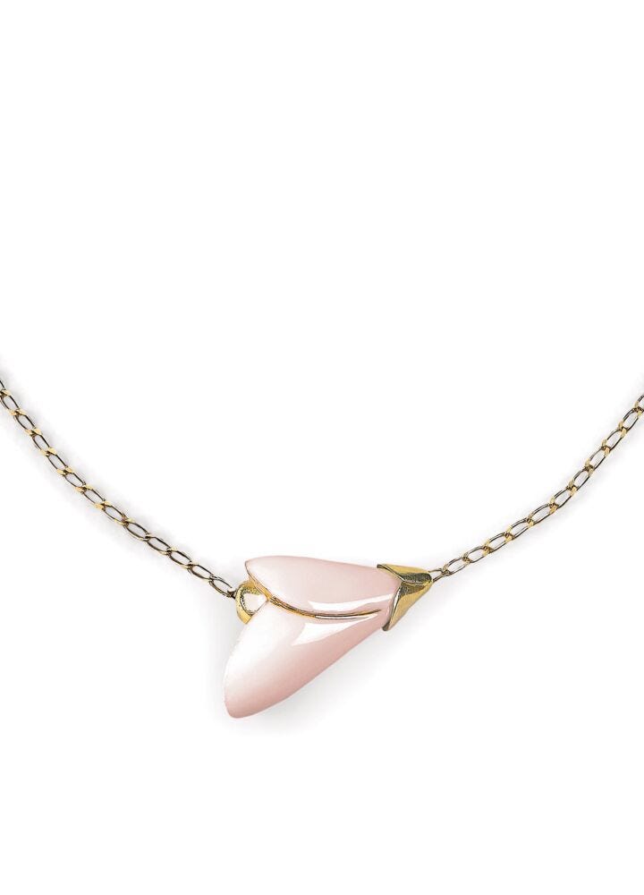Heliconia - 1ペタルネックレス(Pink) in Lladró