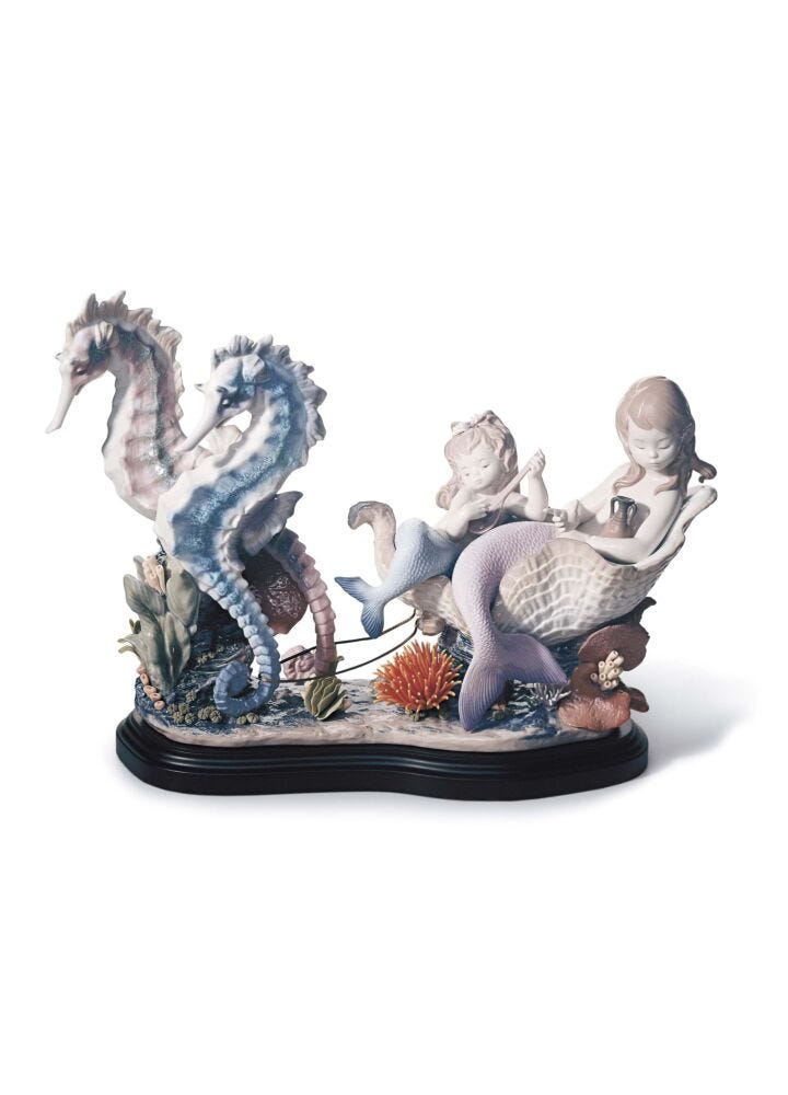 Underwater Journey Mermaid Figurine. Limited Edition in Lladró