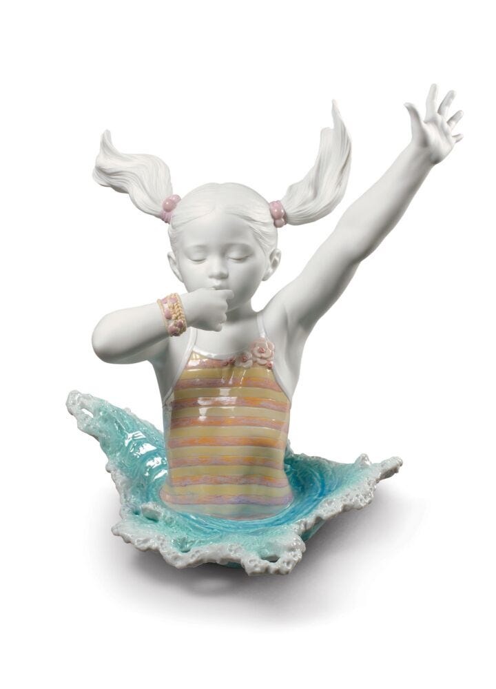 There I Go! Girl Figurine in Lladró