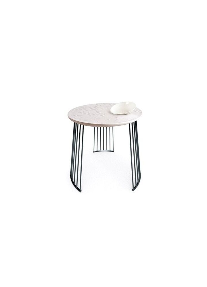 Frost Moment Table. With bowl. Black metal in Lladró