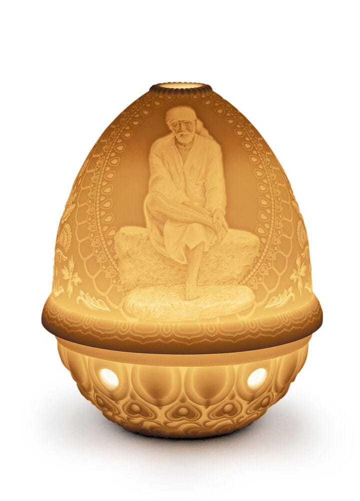 Sai Baba Lithophane in Lladró