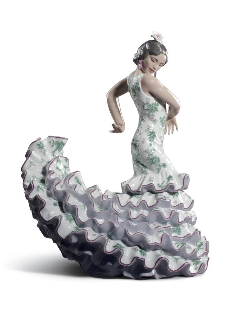 フラメンコの炎(Green/Purple) in Lladró