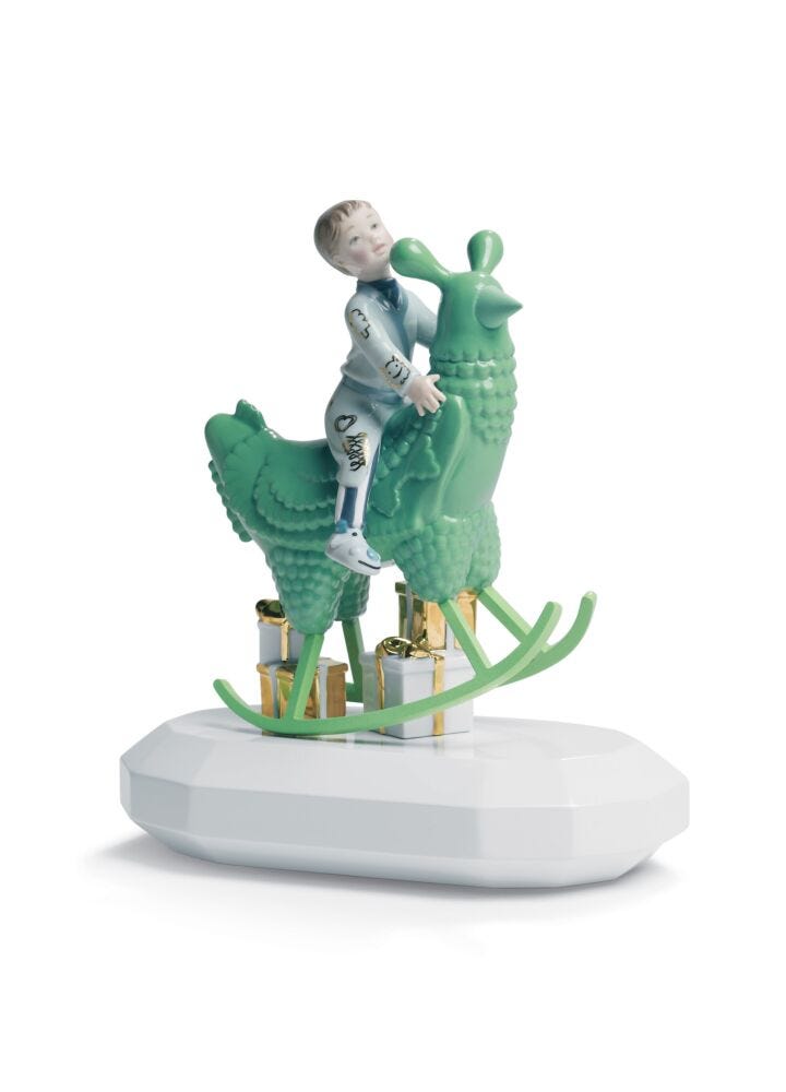 The Rocking Chicken Ride Sculpture. By Jaime Hayon in Lladró