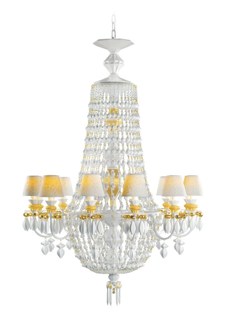 Winter Palace 12 Lights Chandelier. Golden Luster (CE/UK/CCC) in Lladró